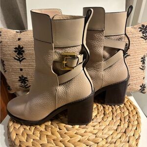 Stuart Weitzman Ankle Boot Joplin Pebble Beige 5